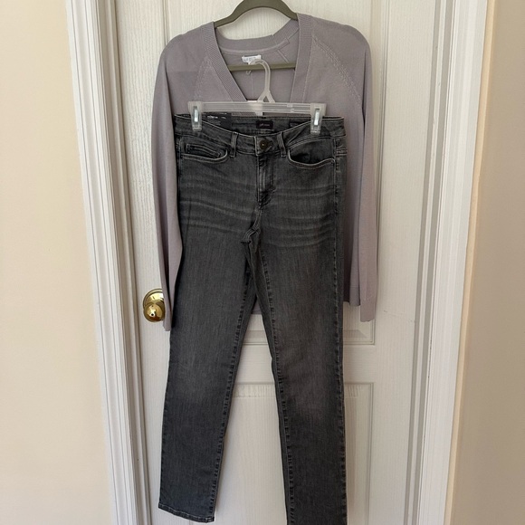 2 of NWT j. jill Woman’s Gray Jacket & Jeans, Sz S/4 - Picture 2 of 12